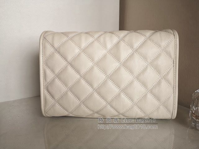 YSL爆款女士包包 聖羅蘭經典款原廠皮Becky菱形絎縫小羊皮鏈條包 YSL肩背斜挎包 629426  jjh1154